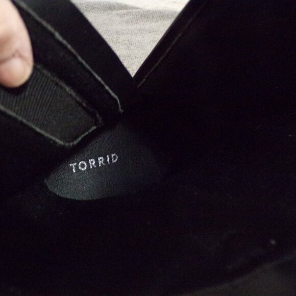 Torrid Cowgirl Boots Black w/White Detail New Size 8ww - Picture 5 of 6